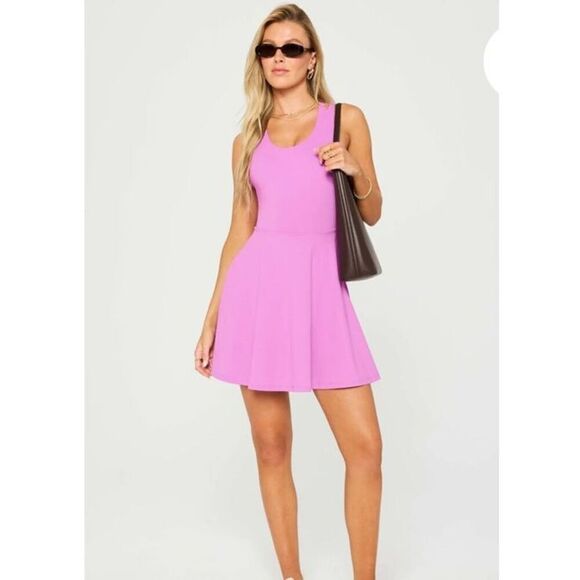 Fabletics Boost Performance Dress, Electric Orchid Pink, Size L - Picture 1 of 4